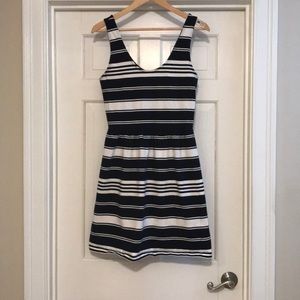 JCrew Navy and White Striped Dress